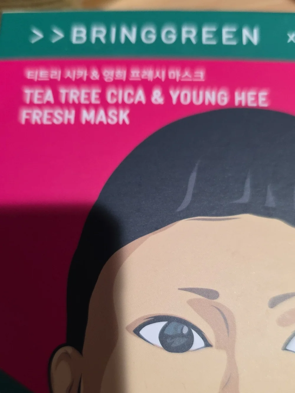 BringGreen Tea Tree Cica & Young Hee Fresh Mask - Pink & Teal Packaging